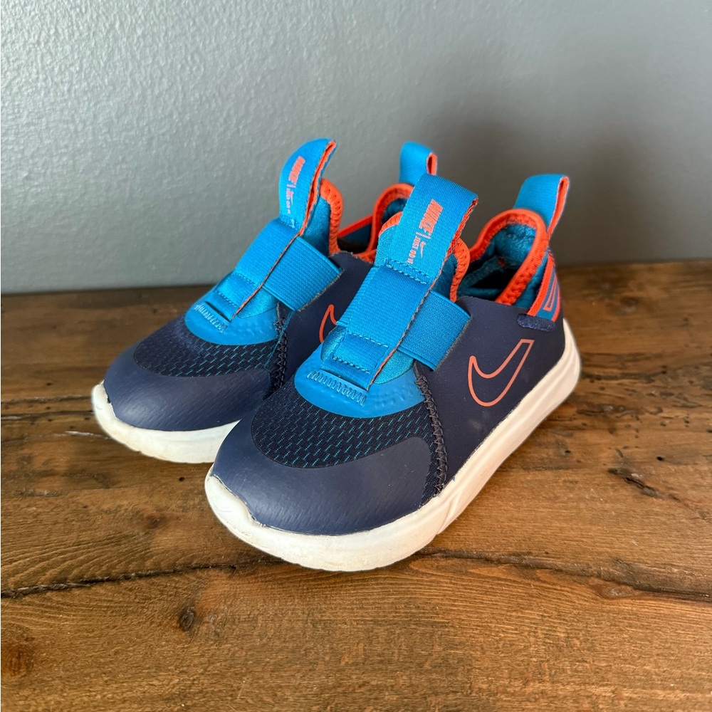 Nike Kids Blue and Orange Slip On Sneakers